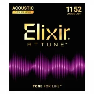 Elixir Phb Attune 21027 11-52 Custom Light akusztikus húrkészlet
