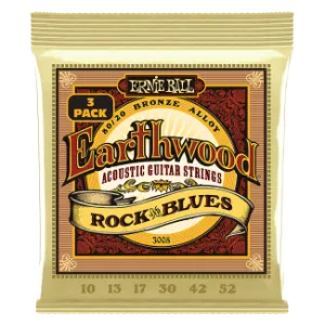 Ernie Ball EARTHWOOD BRONZE ROCK&BLUES 10-52 3 PAck
