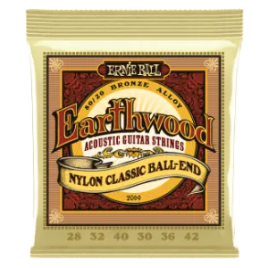 Ernie Ball Earthwood Folk Nylon Clear&Gold Ball End