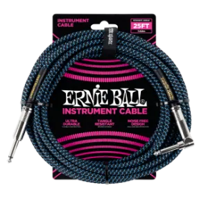 Ernie Ball Ernie Ball Szövetkábel Fekete/Kék