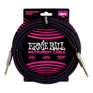 Ernie Ball ERNIE BALL SZÖVETKÁBEL FEKETE-LILA 5,5M