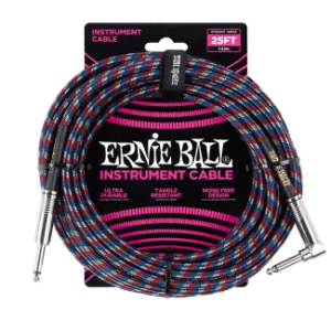 Ernie Ball Ernie Ball Szövetkábel Fekete/Piros/Kék/Fehér