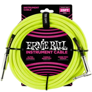 Ernie Ball Ernie Ball Szövetkábel Neonsárga