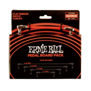 Ernie Ball FLAT RIBBON PATCH KÁBEL MULTIPAKK RED