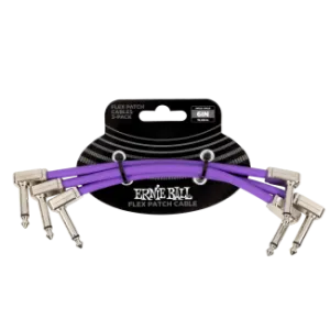Ernie Ball Flex Patch Kábel 15cm 3 Pack Purple