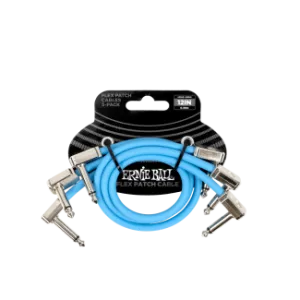 Ernie Ball Flex Patch Kábel 30cm 3 Pack Blue