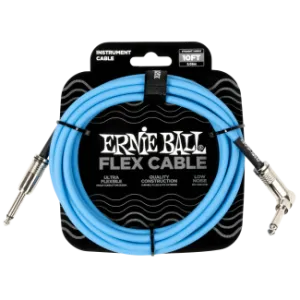 Ernie Ball FLEXCABLE 3M ANGLE BLUE kábel