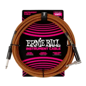 ERNIE BALL SZÖVETKÁBEL PUMPKIN PIE 3M ANGLE