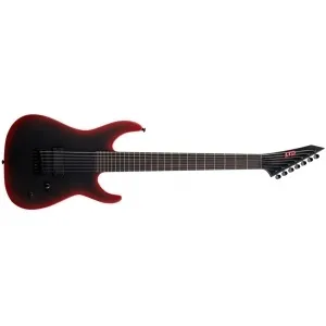 LTD M-7 BARITONE BLACK METAL II Black Redburst Satin