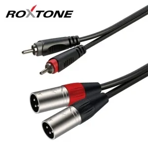 Roxtone RACC190L3 2xXLR(p) - 2xRCA kábel 3m