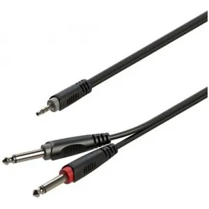 Roxtone SAYC130L0010 35 Sztereó Jack - 2x6,3 Monó Jack kábel 1m