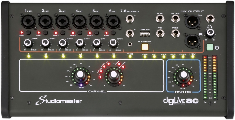 Studiomaster DigiLive 8C Digitális keverő