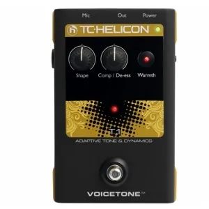 TC Helicon VoiceTone T1 adaptív dinamika és hangszín ének/gitár pedál